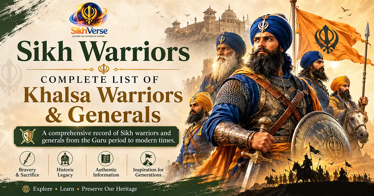 Sikh Warriors — Complete list of Khalsa warriors and generals